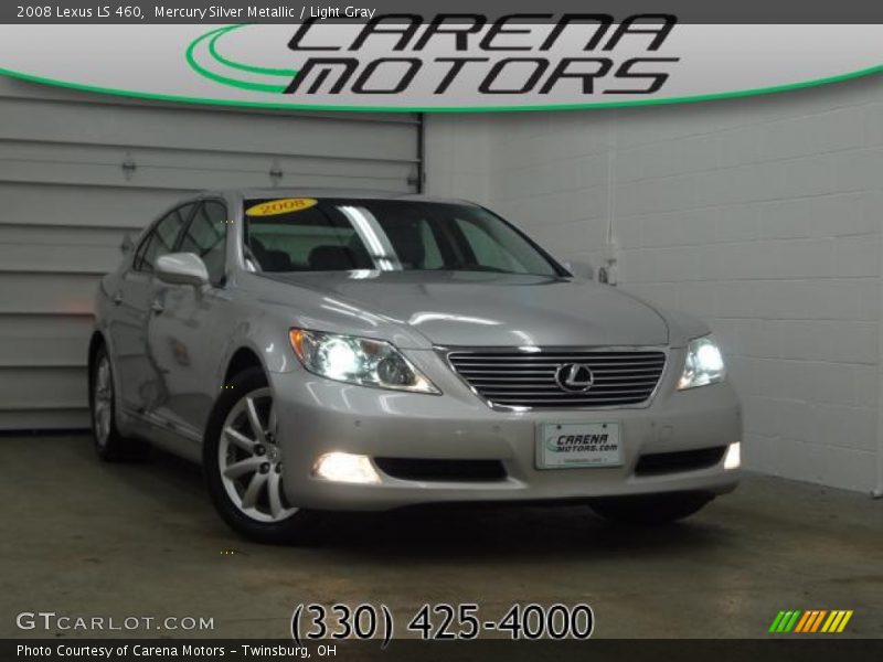 Mercury Silver Metallic / Light Gray 2008 Lexus LS 460