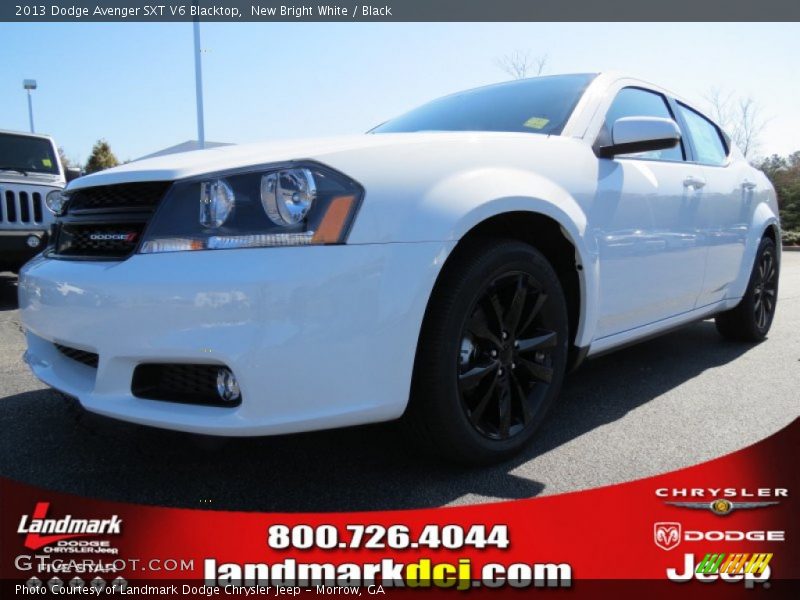 New Bright White / Black 2013 Dodge Avenger SXT V6 Blacktop