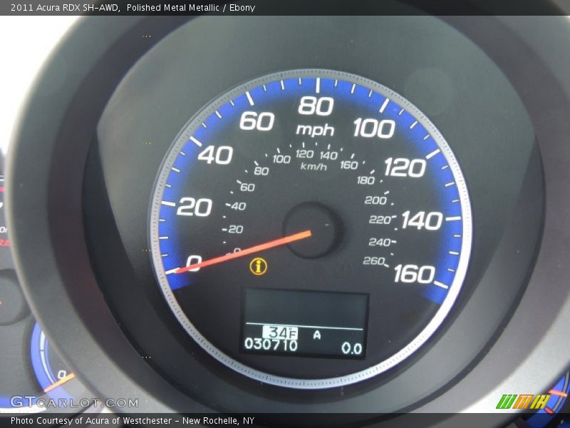 Polished Metal Metallic / Ebony 2011 Acura RDX SH-AWD