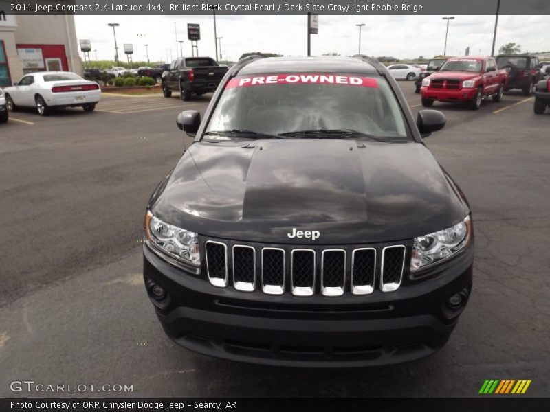 Brilliant Black Crystal Pearl / Dark Slate Gray/Light Pebble Beige 2011 Jeep Compass 2.4 Latitude 4x4