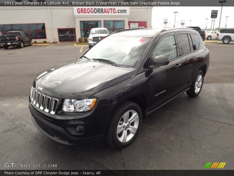 Brilliant Black Crystal Pearl / Dark Slate Gray/Light Pebble Beige 2011 Jeep Compass 2.4 Latitude 4x4