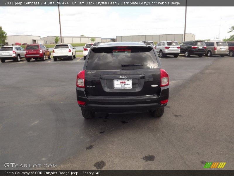 Brilliant Black Crystal Pearl / Dark Slate Gray/Light Pebble Beige 2011 Jeep Compass 2.4 Latitude 4x4