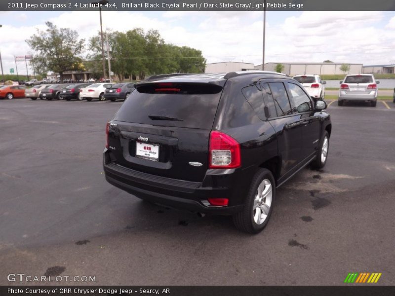 Brilliant Black Crystal Pearl / Dark Slate Gray/Light Pebble Beige 2011 Jeep Compass 2.4 Latitude 4x4