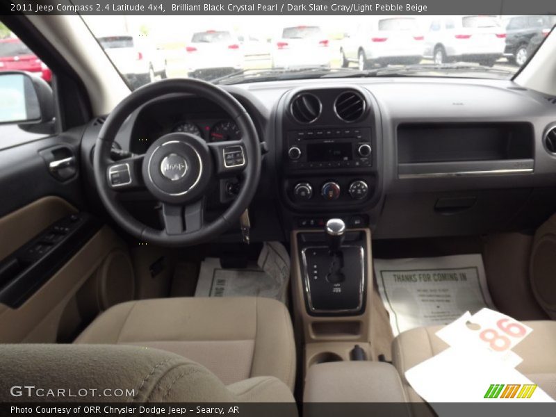 Brilliant Black Crystal Pearl / Dark Slate Gray/Light Pebble Beige 2011 Jeep Compass 2.4 Latitude 4x4