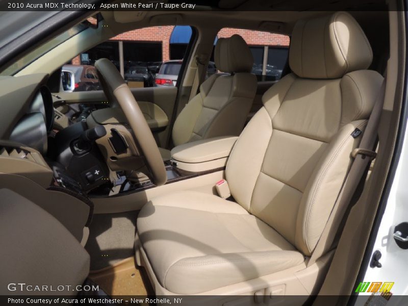 Aspen White Pearl / Taupe Gray 2010 Acura MDX Technology
