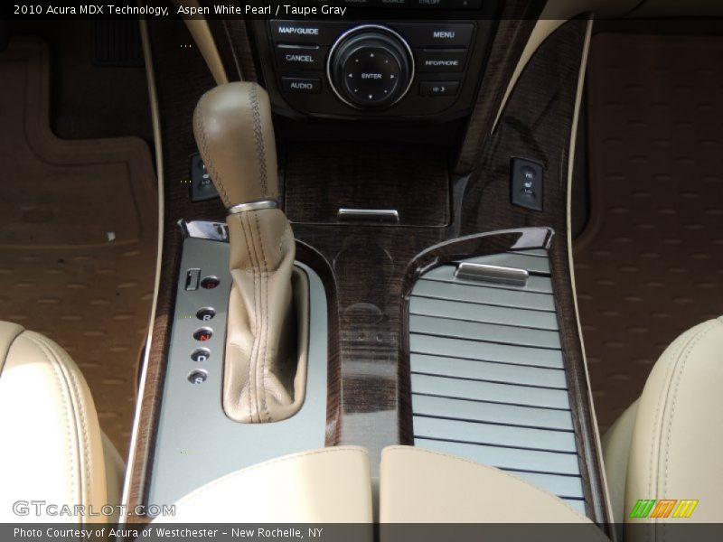 Aspen White Pearl / Taupe Gray 2010 Acura MDX Technology