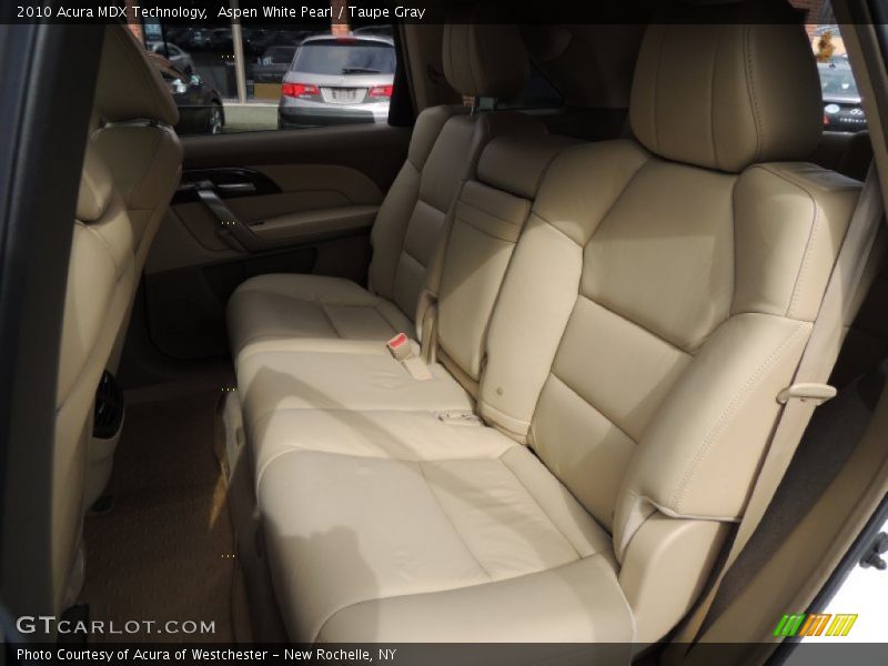 Aspen White Pearl / Taupe Gray 2010 Acura MDX Technology