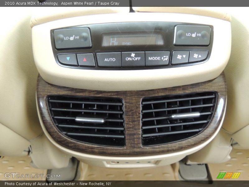 Aspen White Pearl / Taupe Gray 2010 Acura MDX Technology