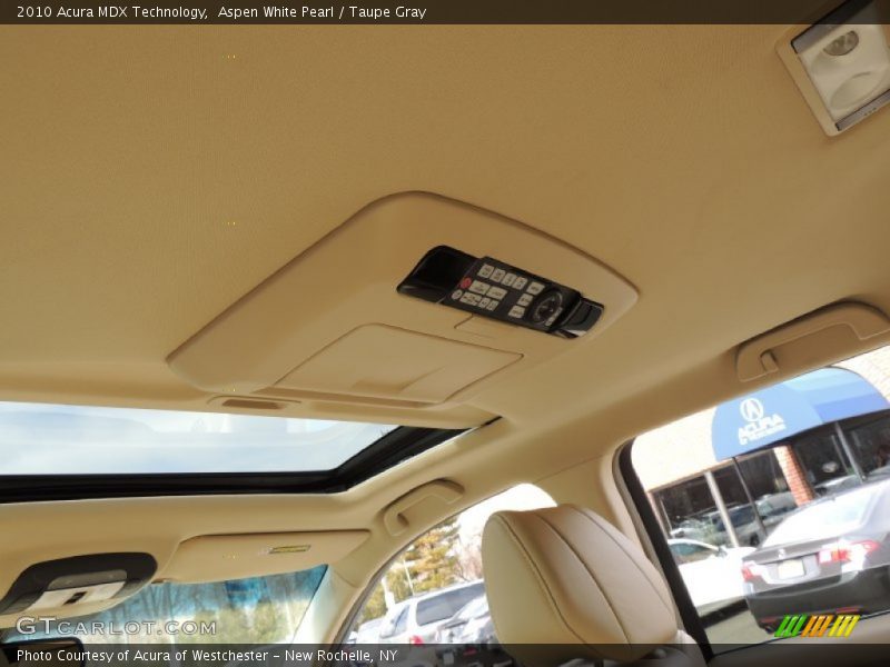 Aspen White Pearl / Taupe Gray 2010 Acura MDX Technology