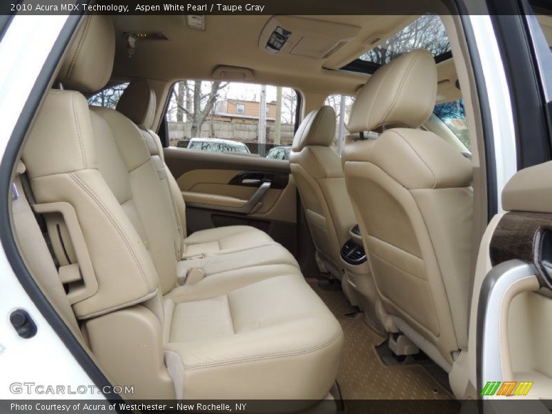 Aspen White Pearl / Taupe Gray 2010 Acura MDX Technology