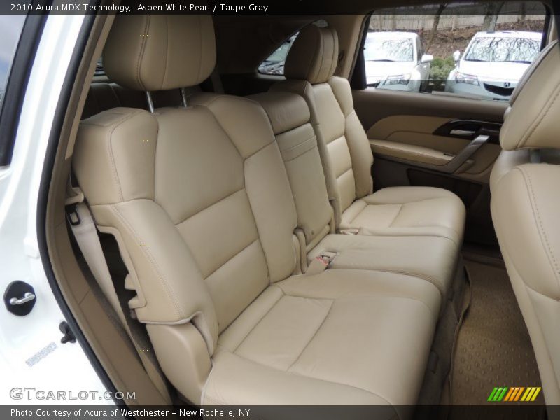 Aspen White Pearl / Taupe Gray 2010 Acura MDX Technology