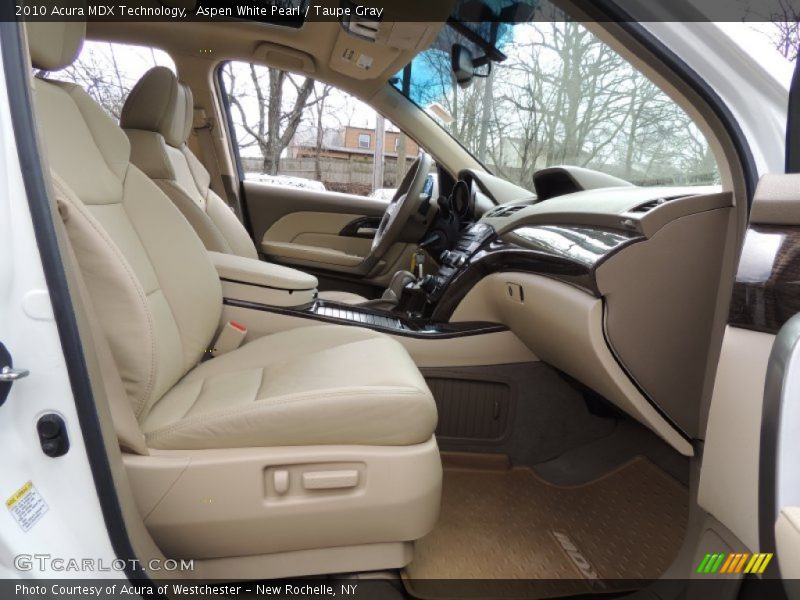 Aspen White Pearl / Taupe Gray 2010 Acura MDX Technology