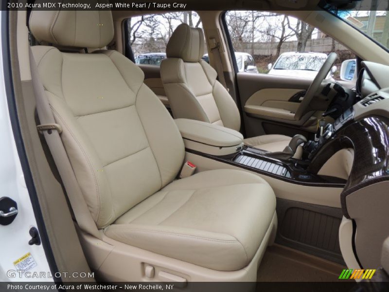 Aspen White Pearl / Taupe Gray 2010 Acura MDX Technology
