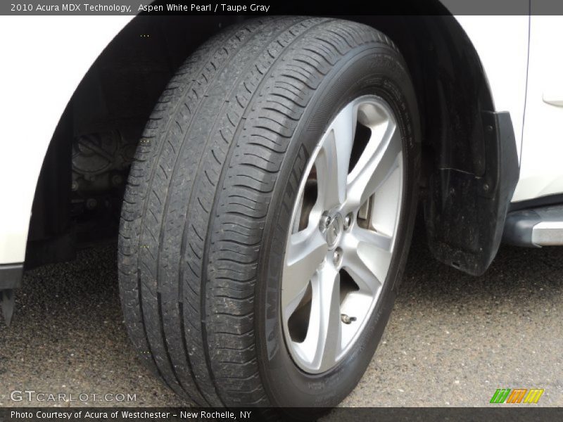 Aspen White Pearl / Taupe Gray 2010 Acura MDX Technology