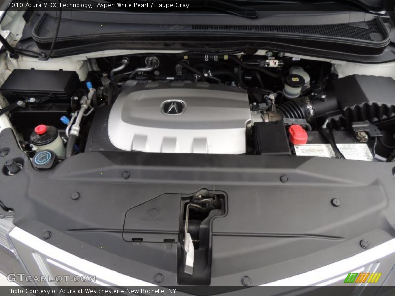 Aspen White Pearl / Taupe Gray 2010 Acura MDX Technology