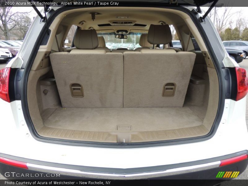 Aspen White Pearl / Taupe Gray 2010 Acura MDX Technology