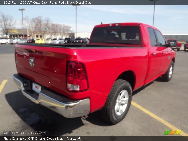 Flame Red / Black/Diesel Gray 2013 Ram 1500 SLT Quad Cab