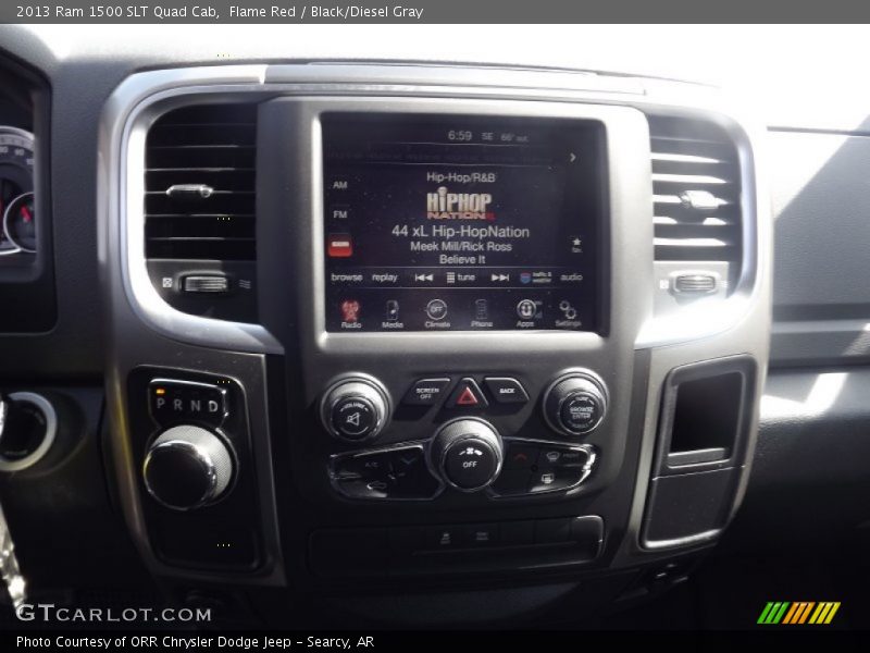 Flame Red / Black/Diesel Gray 2013 Ram 1500 SLT Quad Cab