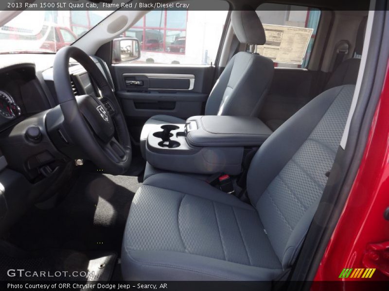 Flame Red / Black/Diesel Gray 2013 Ram 1500 SLT Quad Cab