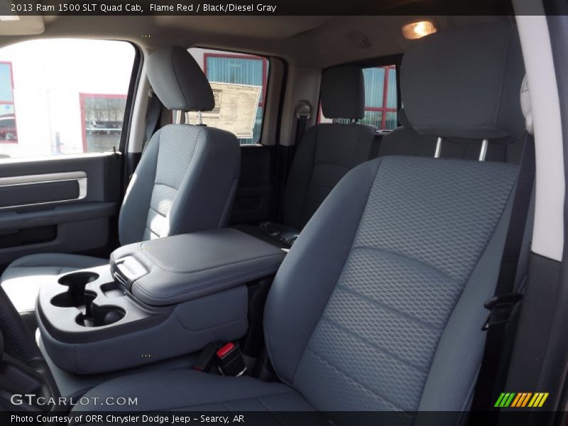 Flame Red / Black/Diesel Gray 2013 Ram 1500 SLT Quad Cab