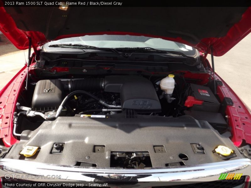 Flame Red / Black/Diesel Gray 2013 Ram 1500 SLT Quad Cab