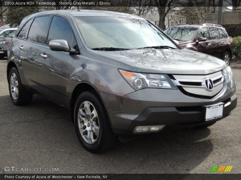 Sterling Gray Metallic / Ebony 2009 Acura MDX Technology
