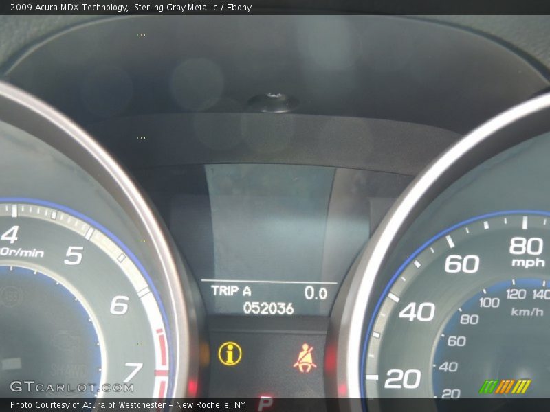 Sterling Gray Metallic / Ebony 2009 Acura MDX Technology