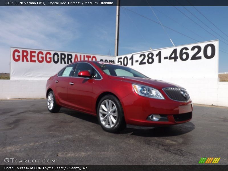 Crystal Red Tintcoat / Medium Titanium 2012 Buick Verano FWD