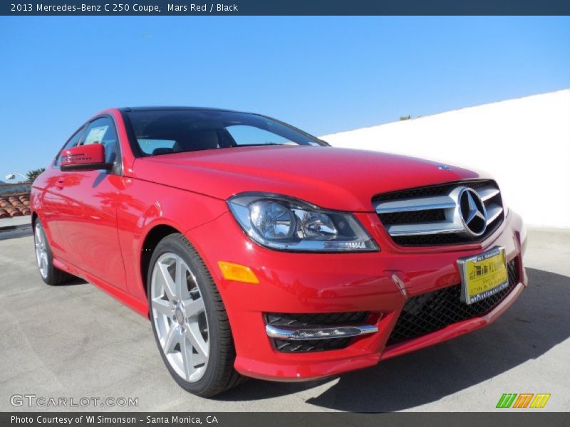 Mars Red / Black 2013 Mercedes-Benz C 250 Coupe