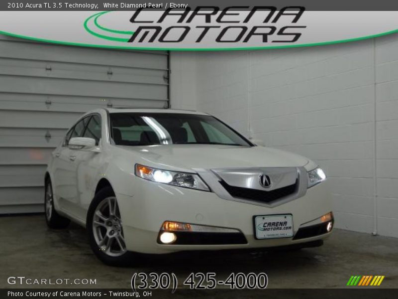 White Diamond Pearl / Ebony 2010 Acura TL 3.5 Technology