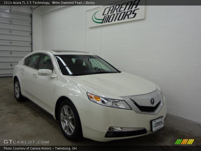 White Diamond Pearl / Ebony 2010 Acura TL 3.5 Technology