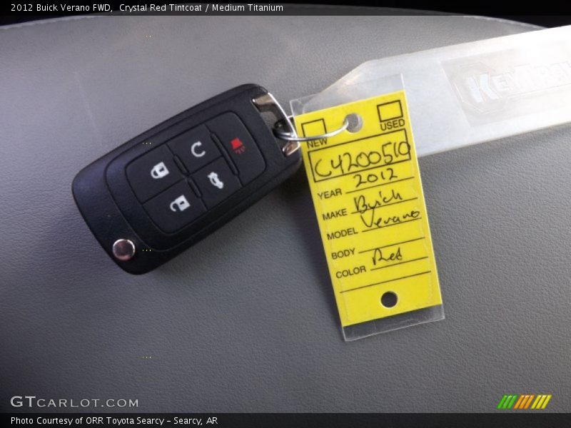 Crystal Red Tintcoat / Medium Titanium 2012 Buick Verano FWD