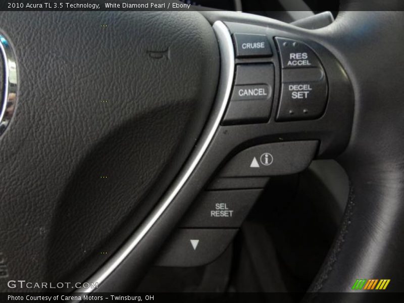 White Diamond Pearl / Ebony 2010 Acura TL 3.5 Technology