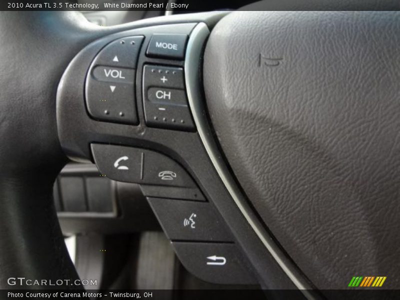 White Diamond Pearl / Ebony 2010 Acura TL 3.5 Technology