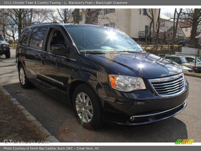 Blackberry Pearl / Black/Light Graystone 2011 Chrysler Town & Country Touring - L