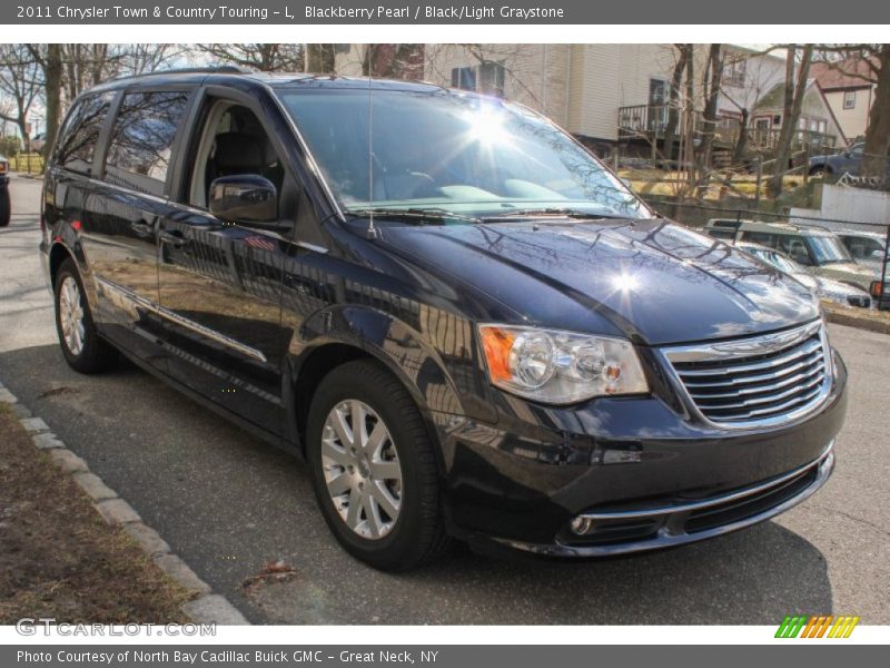 Blackberry Pearl / Black/Light Graystone 2011 Chrysler Town & Country Touring - L