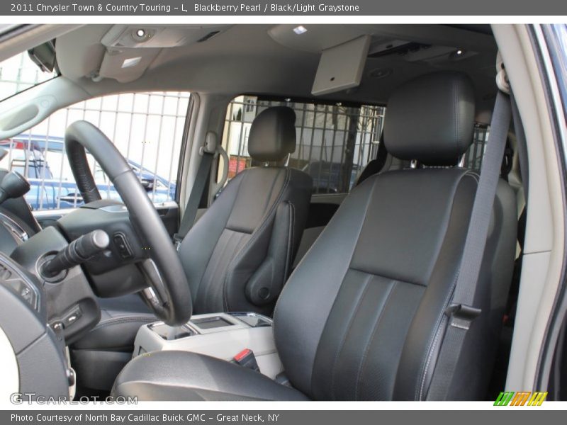 Blackberry Pearl / Black/Light Graystone 2011 Chrysler Town & Country Touring - L
