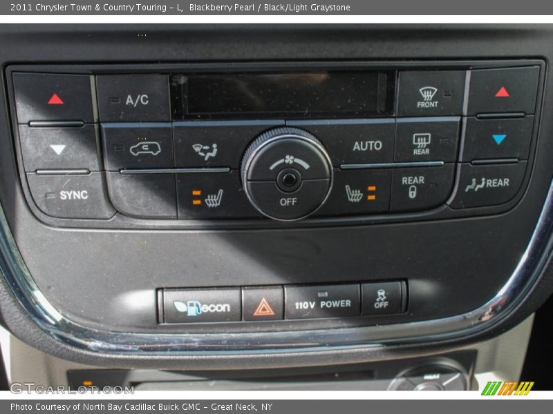 Blackberry Pearl / Black/Light Graystone 2011 Chrysler Town & Country Touring - L