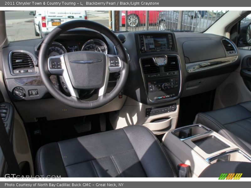 Blackberry Pearl / Black/Light Graystone 2011 Chrysler Town & Country Touring - L