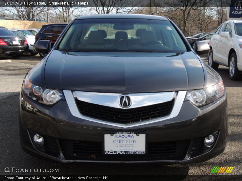 Grigio Metallic / Taupe 2010 Acura TSX Sedan