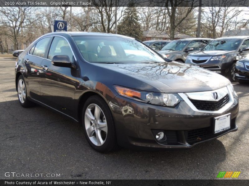 Grigio Metallic / Taupe 2010 Acura TSX Sedan