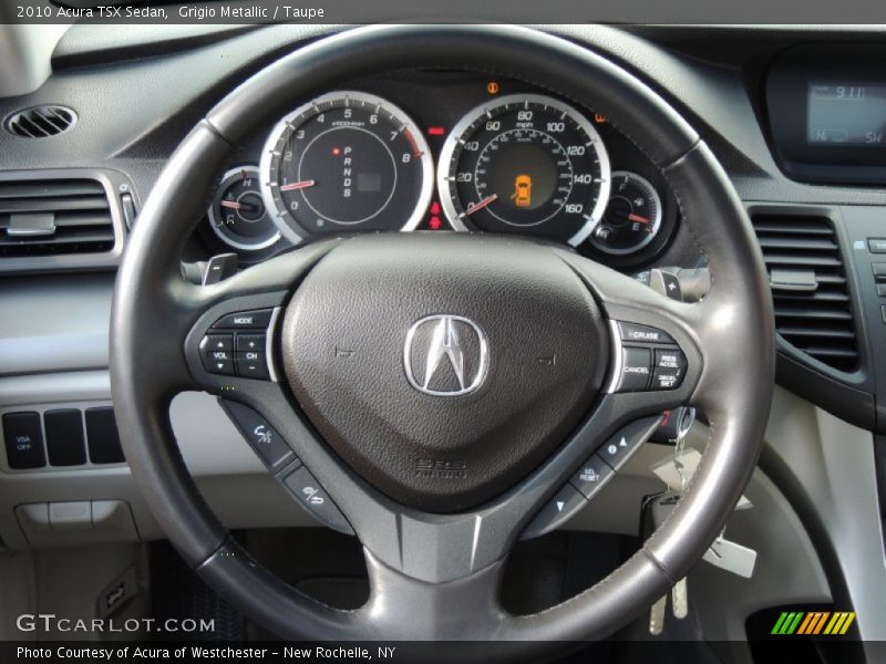 Grigio Metallic / Taupe 2010 Acura TSX Sedan