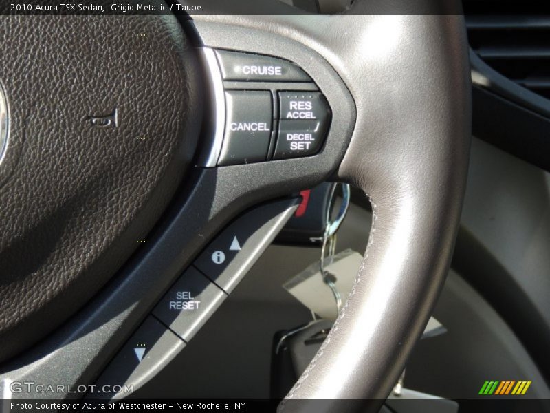 Grigio Metallic / Taupe 2010 Acura TSX Sedan