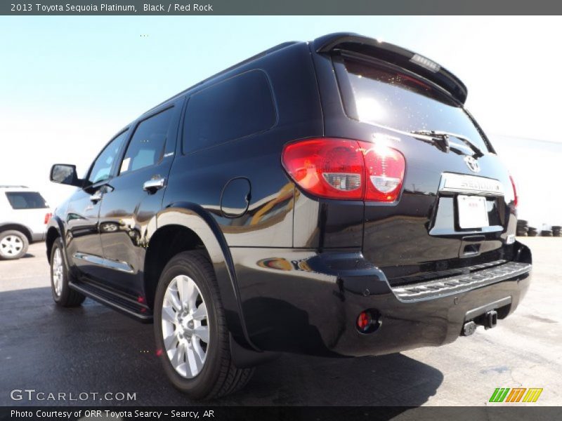 Black / Red Rock 2013 Toyota Sequoia Platinum