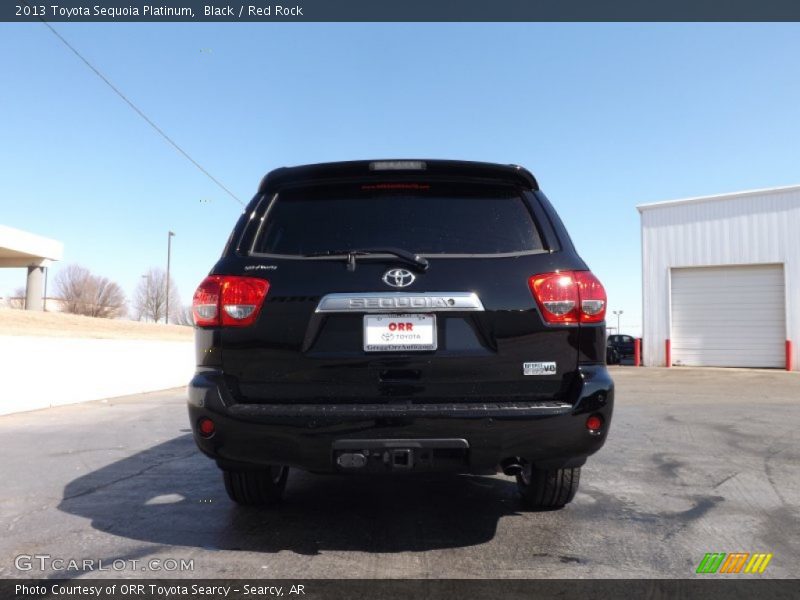 Black / Red Rock 2013 Toyota Sequoia Platinum
