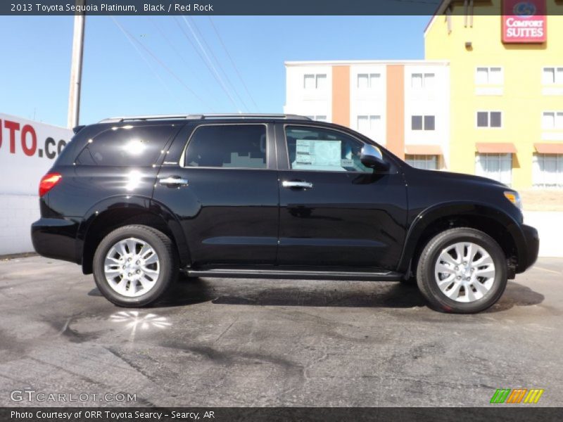 Black / Red Rock 2013 Toyota Sequoia Platinum