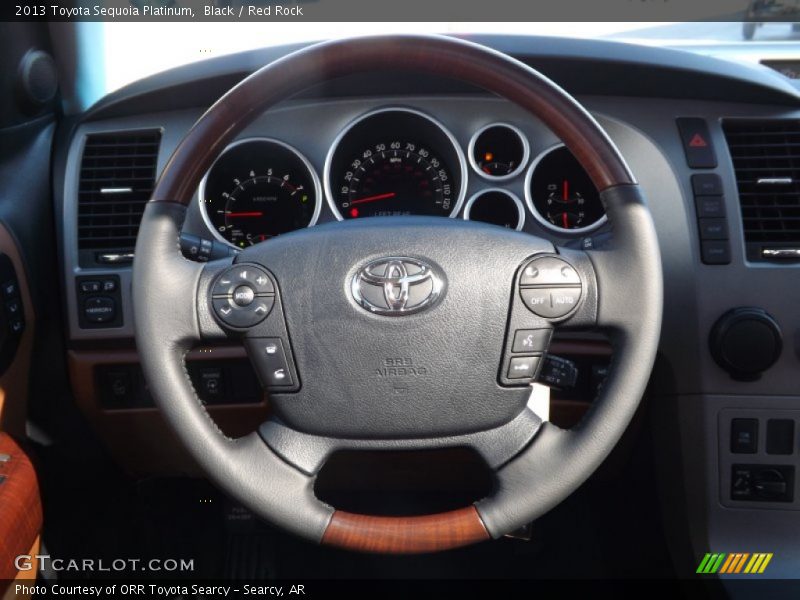 Black / Red Rock 2013 Toyota Sequoia Platinum