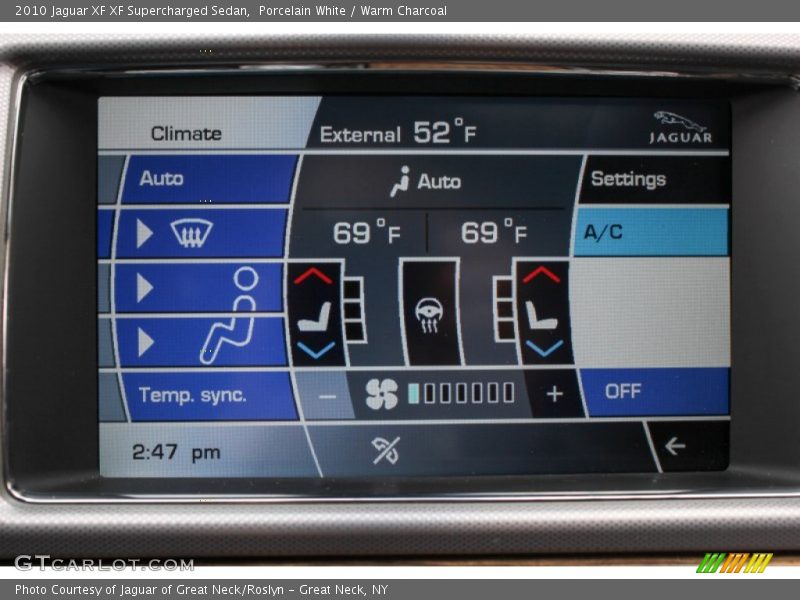 Porcelain White / Warm Charcoal 2010 Jaguar XF XF Supercharged Sedan