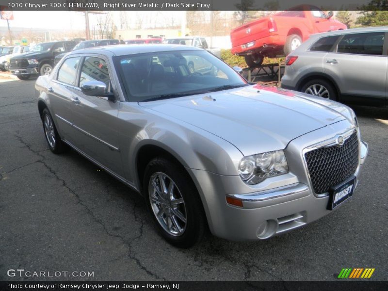 Bright Silver Metallic / Dark Slate Gray 2010 Chrysler 300 C HEMI AWD