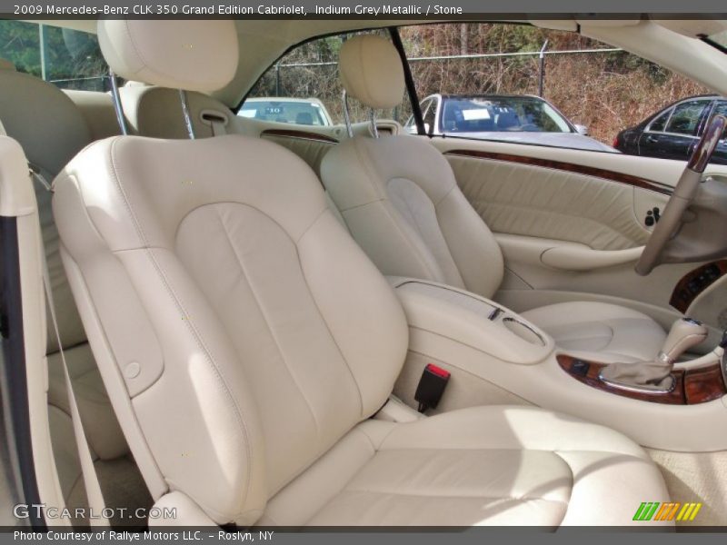 Indium Grey Metallic / Stone 2009 Mercedes-Benz CLK 350 Grand Edition Cabriolet